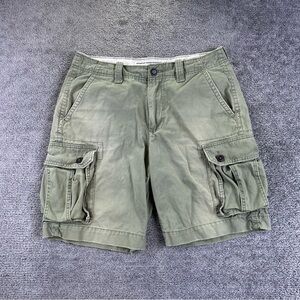 American Eagle Outfitters Cargo Shorts Green Utility Mens 32 (34) Classic Fit